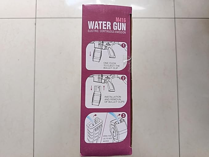 Electric Water Gun,Watergun with Muzzle Light,Automatic Squirt Gun Long Range Blaster Up to 32 FT,Outdoor Party Shooting Game Toy with 2 Water Tanks & 2 Batteries,Ideal Summer Gift for Kids & Youths.