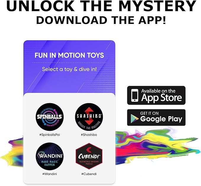 SHASHIBO Jumbie Shape Shifting Box - STEM Magnetic Fidget Cube That Transforms Into Over 70 Shapes, Download Fun in Motion Toys Mobile App (Cosmic Surfer)