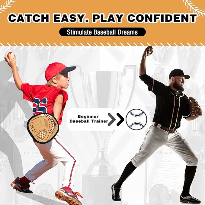 Aywewii Toss and Catch Ball Game Toddler Kids Beginner Baseball Training Glove Beach Pool Yard Outdoor Toys for 3 4 5 6 7 Year Old Boys Girls Toys Birthday Gifts Easter Basket Stuffers