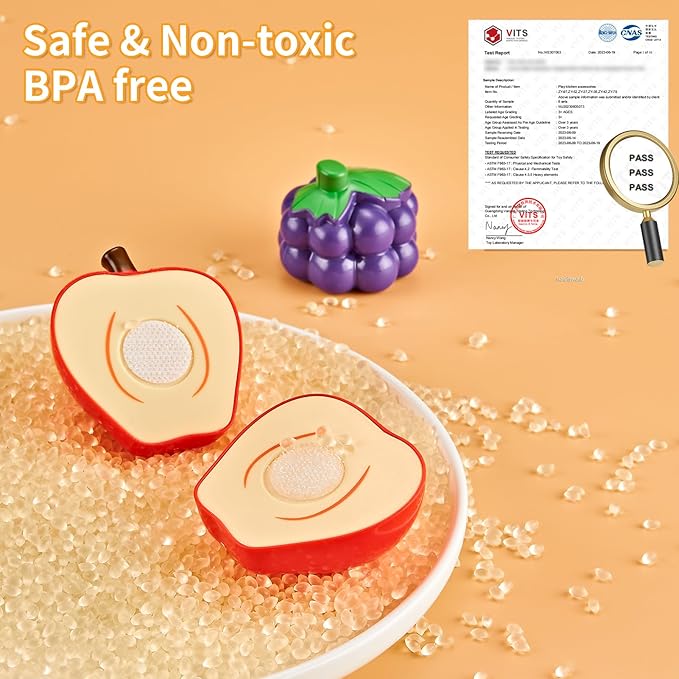 Pretend Play Accessories - 52pc Kids Kitchen Playset with Play Food, Stainless Steel Cookware, Toys Pots and Pans, Toddler Kitchen Set with Cuttable Toy Food - Boys and Girls Gift