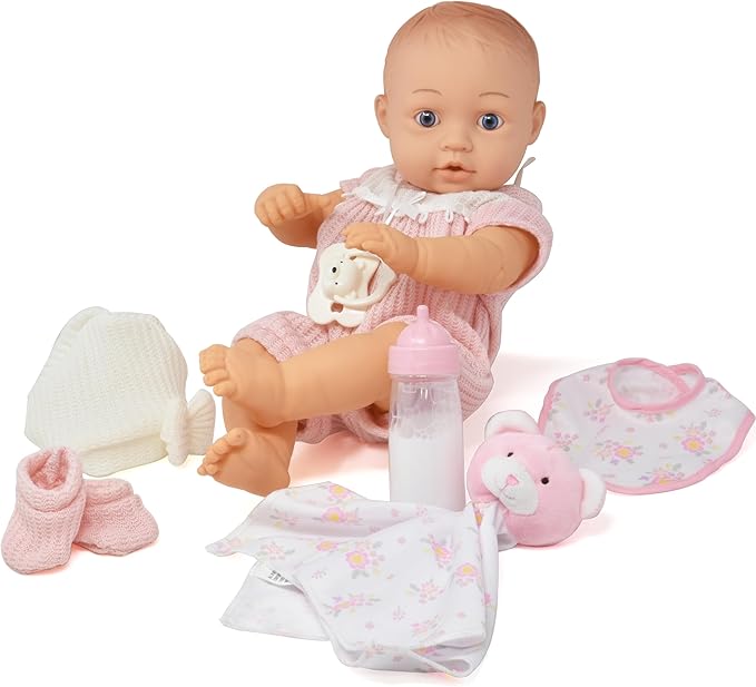 Gift Boutique Realistic 16" Baby Girl Doll with Accessories Pacifier Magic Bottle Bib Blanket Removable Clothes Lifelike Newborn Baby Doll Deluxe Gift Set for Girls Toddlers