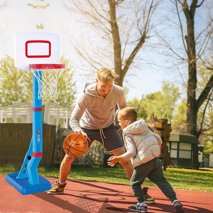 Toddler Basketball Hoop Height Adjustable Kids Basketball Hoop for Indoor Outdoor Play Portable Basketball Goal Poolside for Swimming Pool Basketball Toy for Kids Boys Girls