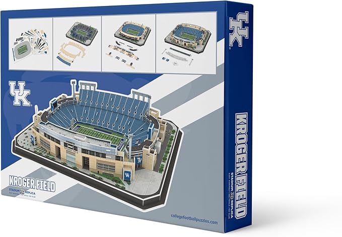 Pro Lion 3D Jigsaw Puzzle of Kentucky Wildcats Stadium - 106 Pieces | 2 Hour Build Time | Home of Kentucky Wildcats | NCAA College Football Gifts for Boys, Men & Kids Aged 8 & Up | Sports Fans Games