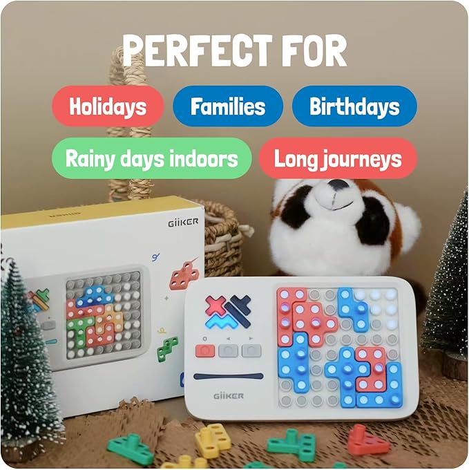 GiiKER Super Blocks Pattern Matching Puzzle Games, Original 1000+ Challenges Brain Teaser Toys for Kids & Teens, Easter Basket Stuffers Birthday Gifts for Boys Girls, Travel Games for Road Trips