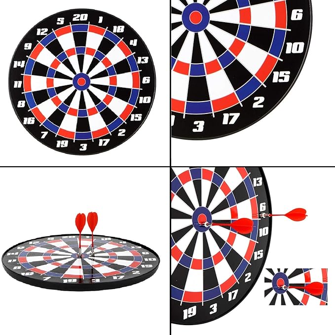 Magnetic Dart Board Game - Darts and Kids Dart Board Set,16 Inch Dart Board with 8 Strong Magnet Darts of 2 Colors,Best Kids Toy Gift Indoor Outdoor Games for Family and Friends