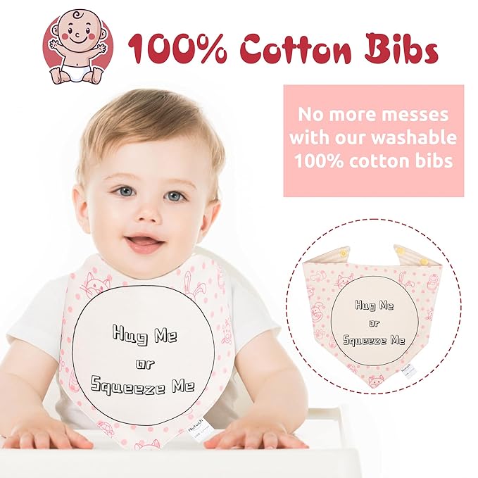 Newborn Baby Gift Set | Baby Gift Basket | Newborn Blanket, Wooden Teether, Security Blanket, Cap, Baby Bibs, Socks & Greeting Card (Pink)