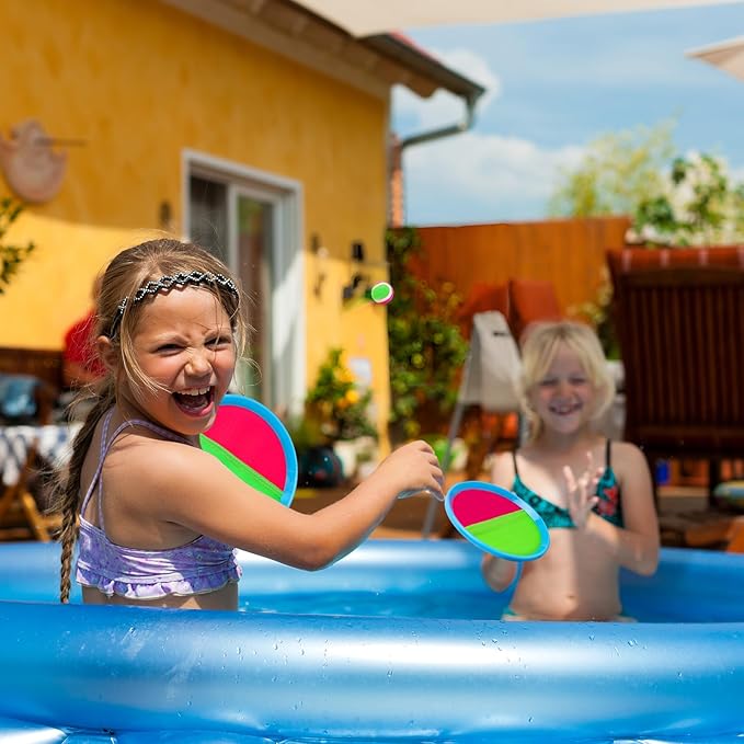 Toss and Catch Ball Set Kids Toys Outdoor Beach Pool Toys Ball Catch Sets Classic Outdoor Beach Games Yard Games for 3 4 5 6 7 8 Year Old Boys Girls Gifts Sports Easter Basket Stuffers