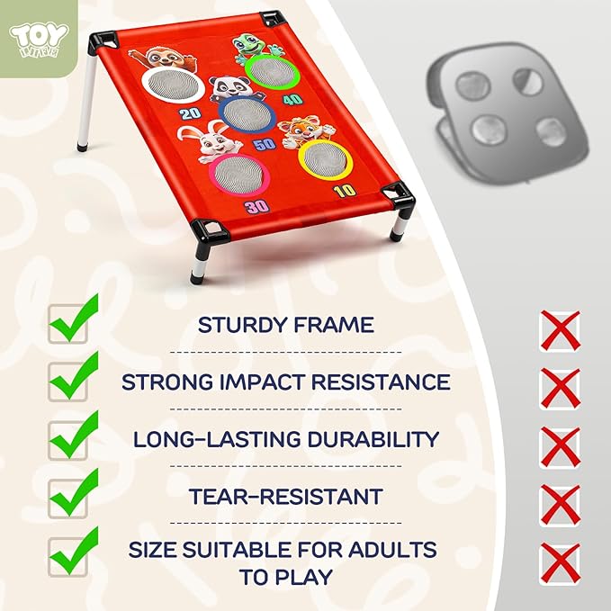 TOY Life Bean Bag Toss Carnival Games, Corn Hole, Yard Games for Kids Outdoor Game for Kids, Gift for 3 4 5 Year Old Boys Girls, Indoor Backyard Toddler Outdoor Toys for Birthday Party Family Reunion