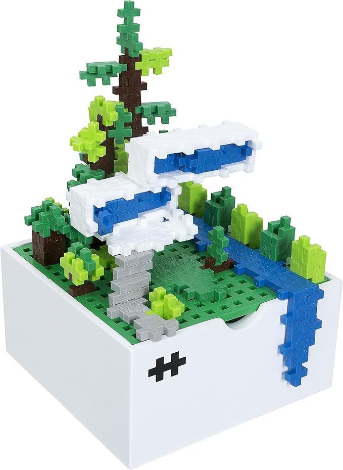 PLUS PLUS - BOKS Windmill Kids - 220 Pieces - Construction Building Desk Stem/Steam Fidget Toy, Interlocking Mini Puzzle Blocks