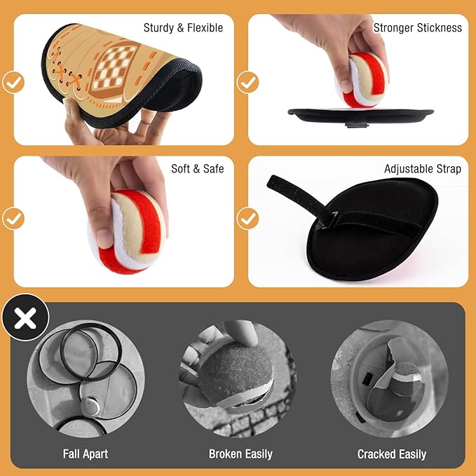 Aywewii Toss and Catch Ball Game Toddler Kids Beginner Baseball Training Glove Beach Pool Yard Outdoor Toys for 3 4 5 6 7 Year Old Boys Girls Toys Birthday Gifts Easter Basket Stuffers