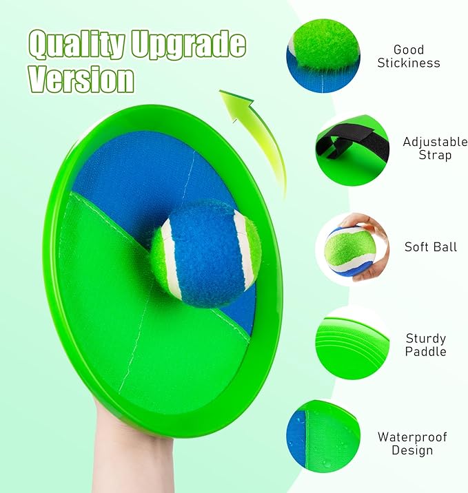 Toss and Catch Ball Game - Ideal Outdoor Beach, Pool & Yard Toy for Toddlers and Kids Ages 4, 5, 6, 7, 8+, Perfect for Boys Girls - Great Birthday Gift & Easter Basket Stuffer