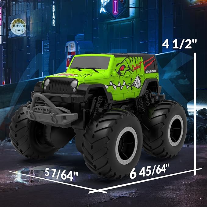 STEMTRON Amphibious Remote Control Car 2.4GHz 1:20 All Terrain Off-Road RC Car Remote Control Boat Gifts for Kids Boys Green