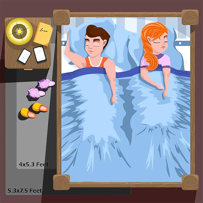 Amearea Premium Soft Area Rug 4x5.3 Feet, Grey Rugs for Living Room, Fluffy Carpet for Bedroom Nursery Playroom Teen Home Decor, Comfortable Indoor Furry Dorm Carpets, Dark Grey