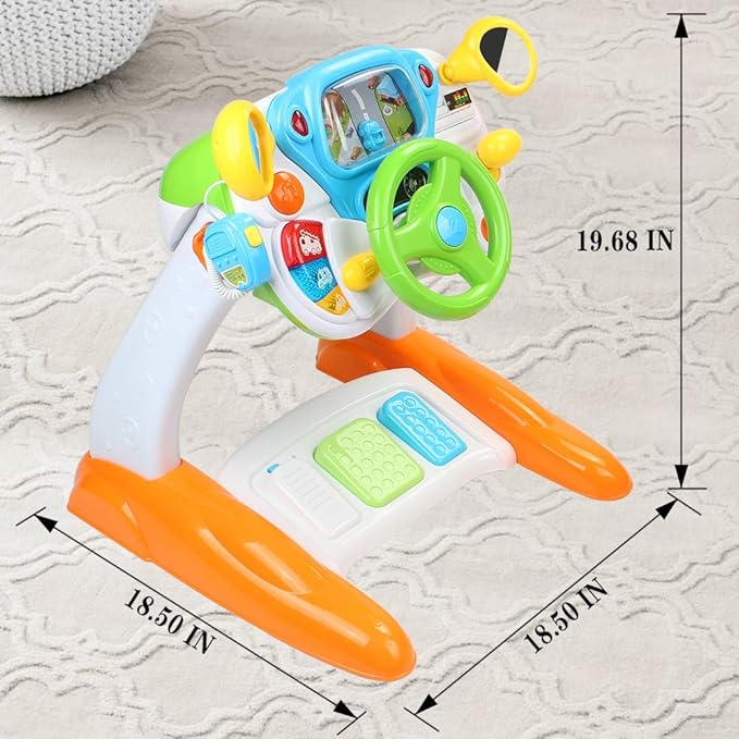 AMOSTING Pretend and Play Ride On Toys for Toddler Boys Girls Learning & Educational Baby Driver Toy Cars for Preschool Kids