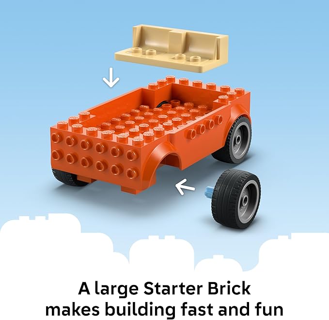 LEGO Bluey: Bluey’s Beach & Family Car Trip - Toddler Learning Toy for Kids 4+ - Includes Bluey, Bingo, and Mum Minifigures - Birthday Gift for Boys and Girls, Ages 4+ - 11202