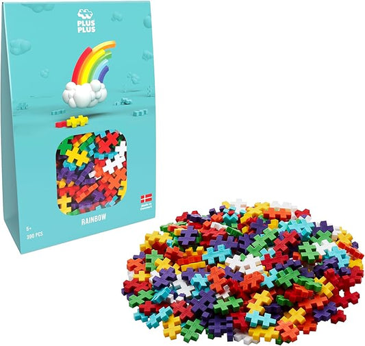 Plus-Plus 3977 Ingenious Construction Toy, Rainbow, Creative Building Blocks, Building Blocks Set for Children, 300 Pieces