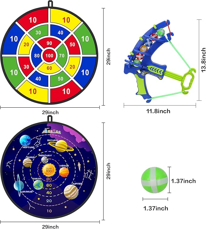 BooTaa 29" Large Dart Board for Kids, Kids Dart Board with Sticky Balls, Boys Toys, Indoor/Sport Outdoor Fun Party Play Game Toys, Birthday Gifts for 3 4 5 6 7 8 9 10 11 12 Year Old Boys Girls