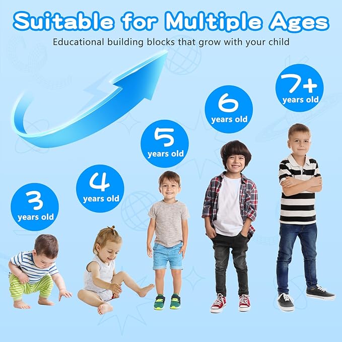 STEM Building Toy, Electric Toy 10 in 1 Building Blocks for Kids Ages 4-8,Educational Stem Activities for Boys 4-6 6-8 Construction Creative Games,Birthday Fun Christmas Idea Gift