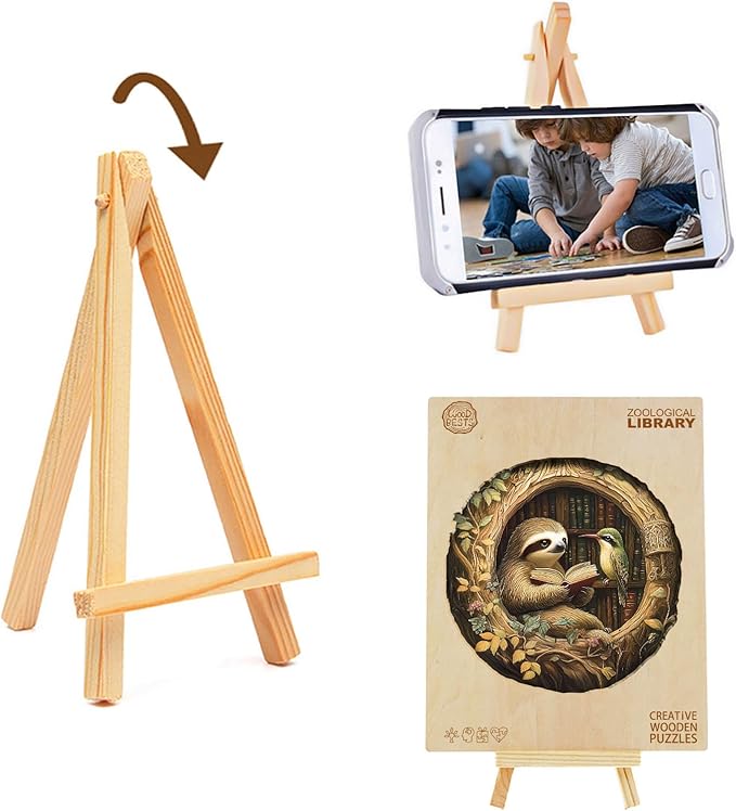 Wooden Puzzles for Adults, Wooden Jigsaw Puzzles for Adults Kids, Zoological Library Unique Shaped Wood Puzzles Adult, Creative Birthday Gifts for Friends Family Game (8.5 * 8.5in 100pcs)