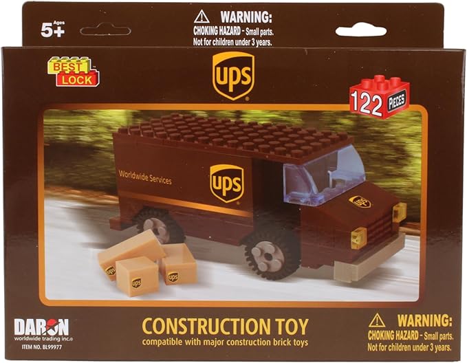 Daron UPS Package Car Construction Toy BL99977, Brown
