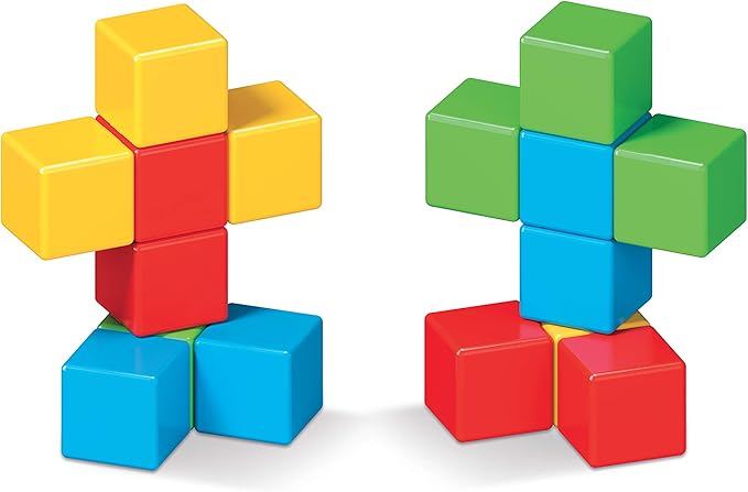Geomag Magicube - 16 Cubes -Magnetic Construction for Children - Green Collection - 100% Recycled Plastic Educational Toys