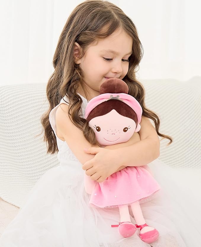 Soft Baby Doll Toys (16'') for Girls, My First Baby Rag Dolls for 1 Year Old Girl Birthday Gift Plush Doll Toys Machine Washable Baby Doll for Toddler Kids Infants - Ballet Girl
