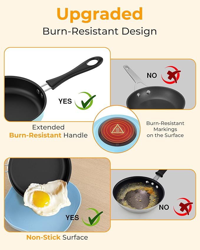 Kids Cooking Sets Real, Kid Safe Montessori Mini Tools Includes Stove Burner, Knife ect for Aged 8-12 Boys Girls Food Making, Easy for Beginners, Education Toys-Blue