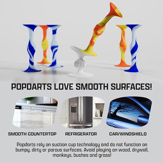 Popdarts PRO Pack Game Set (Fire & Ice) - Indoor, Outdoor Suction Cup Throwing Game - Competition with a POP