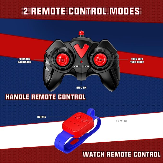 Gesture RC Cars, Hand Controlled Stunt Car for 6-12 yr Boys Girls, Gesture Sensor Remote Control Cars, 4WD Double Sided Off Road RC Trucks with Light Music for Kids Birthday Xmas Gifts (Blue)