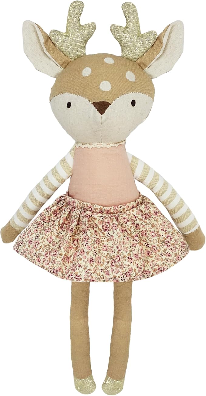 MON AMI Fleurette The Fawn Stuffed Doll – 16”, Soft Plush Animal Doll, Use as Toy or Room Decor, Woodland Toys