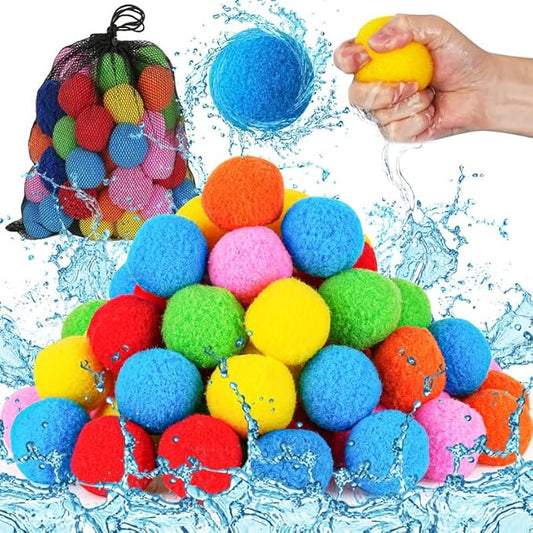 Reusable Water Balls, 75 Pack Reusable Water Balloons Splash Balls for Kids and Adults - Water Toys for Outdoor Summer Fun Water Games Pool Backyard Birthday Party