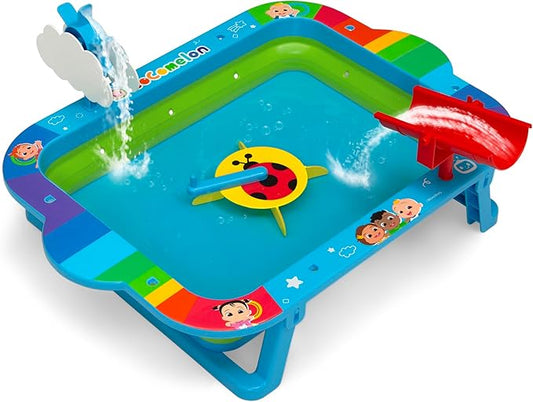 Delta Children CoComelon Water Activity Table - Collapsible & Portable - Ideal for Travel - Outdoor Kids Water Sensory Table, Blue