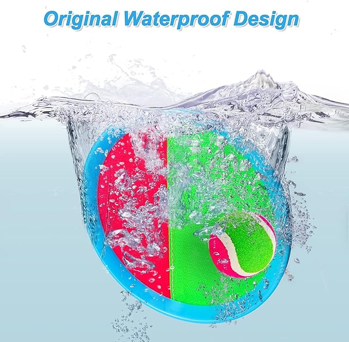 Toss and Catch Ball Set Kids Toys Outdoor Beach Pool Toys Ball Catch Sets Classic Outdoor Beach Games Yard Games for 3 4 5 6 7 8 Year Old Boys Girls Gifts Sports Easter Basket Stuffers