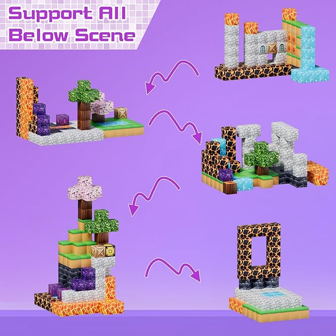 Magnetic Blocks-120 PCS Large Magnetic Building Blocks Toy for Age 3+,STEM Montessori Sensory Toys for Kids Boys Girls 3 4 5 6 7 8 9 10, Kid's Gift for Birthday Easter Halloween