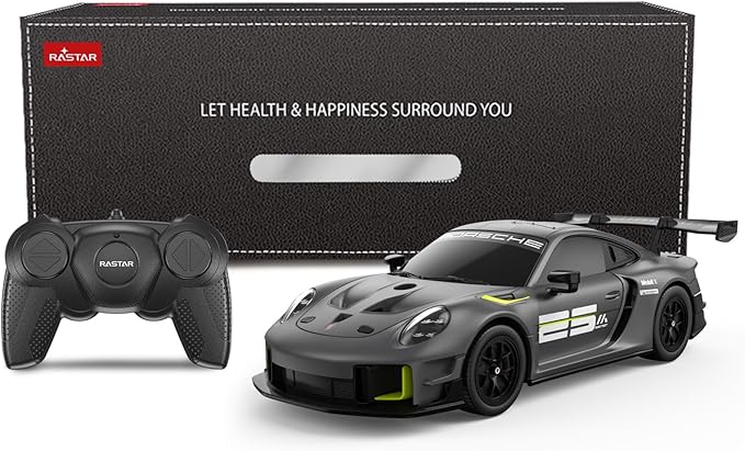 RASTAR Porsche 911 GT2 RS Model Car, 1:24 Scale RC Porsche 911 GT2 RS Clubsport 25 Remote Control Car for for Kids Adults, RC Sports Supercar Grey