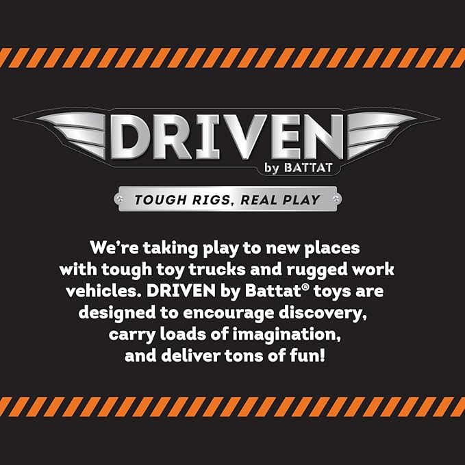 Driven by Battat – 19 Pcs Take-Apart Car Toy with Construction Tool – Remote Control Race Car – Customizable Car Body – Lighting Fast R/C Car with Lights & Sounds – STEM Toy for Age 3+