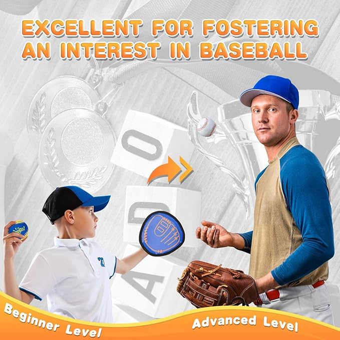 Ball and Catch Game Toss and Catching Ball Set Outdoor Toys for Kids at The Beach, Yard, Lawn Pool or Park Outside Games 4 Paddles 4 Balls Family Games for Kids and Adults Baseball Toys Gifts