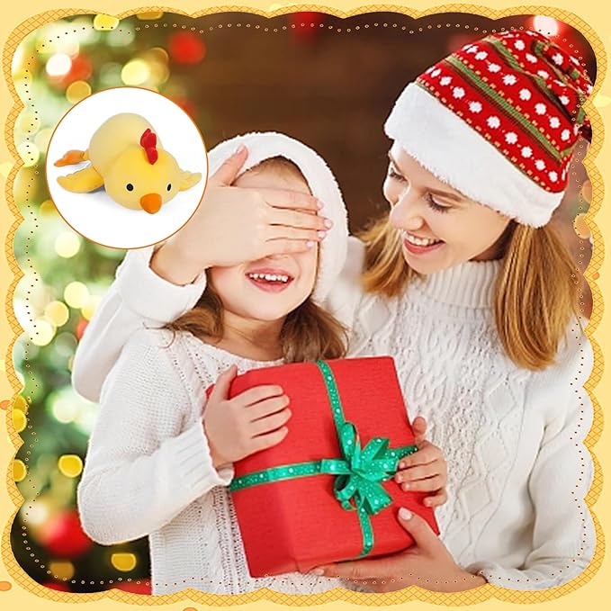 Weighted Chick Stuffed Animals Weighted Chicken Plush Toy 24" 4.2lb Funny Hugging Dolls Plushies Pillows for Boys and Girls (Yellow)