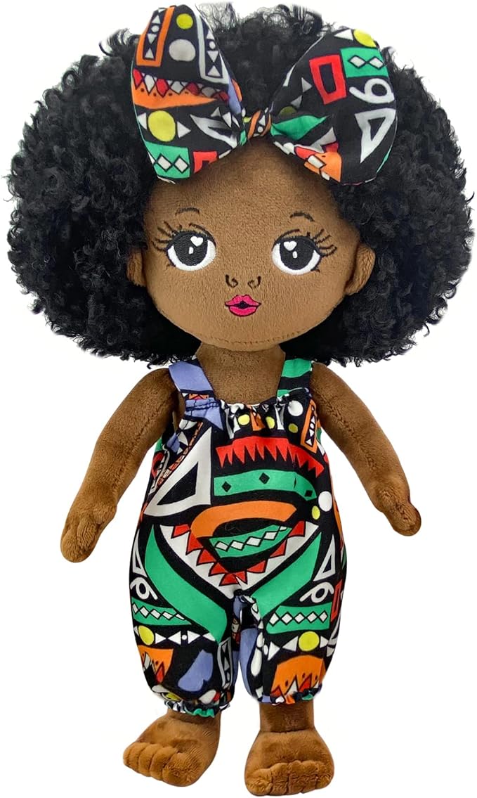 Black Baby Dolls African American Doll Black Dolls 12'', Baby Dolls for 3 Year Old Girls,Soft Doll for Girls Stuffed Plush Doll for Girl