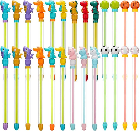 Leyndo 26 Pcs Water Guns Bulk 14.9'' Summer Water Guns Water Squirter Water Fighting Play Toys for Kids Summer Outdoor Swimming Pool Backyard Water Game (Lovely Style)