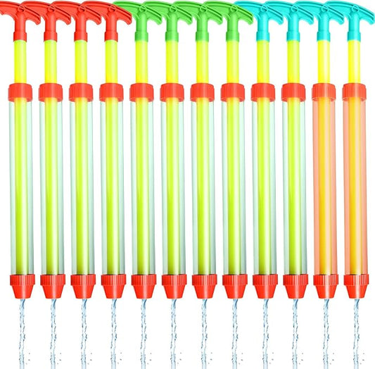 12 Pcs Water Squirter Water Shooter Bulk 16 Inch Long Water Guns with Easy Grip Handle Summer Backyard Pool Outdoor Beach Swimming Water Game Supplies