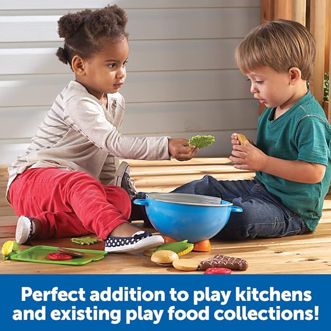 Learning Resources New Sprouts Grill It! Barbecue Set - 22 Piece Set, Ages 18+ Months Toddler Learning Toys, Preschool Toys, Pretend Play Food, Outdoor Play Food Toys