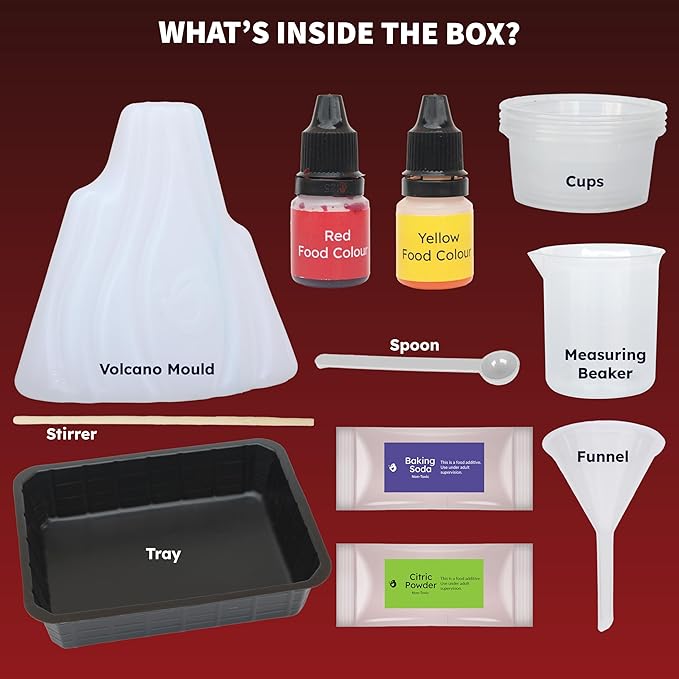 Butterfly Edufields Volcano Science Kit | STEM Education | Erupting Volcano Science Kit for Kids | Easter Gifts for Kids | Learning & Education Toys | Fun Gift for Boys & Girls | Science Experiments