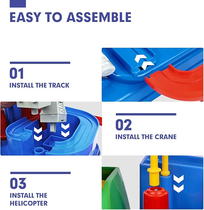 Toys for 3 Year Old Boys Birthday Gift - Large Race Track - 3 Year Old Boy Toys - Car Toys for Boys 3-4-5-6-7 - Montessori/Thinking/Fine Motor Skills/STEM Toys