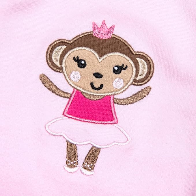 Reborn Baby Doll Clothes for 20-22 inch Reborn Doll Girl Pink Monkey Outfit Accessories 4 Pieces