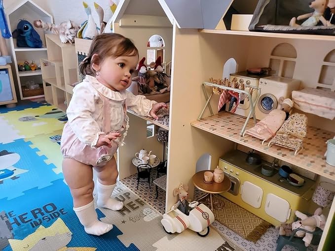 Big Size Reborn Baby Dolls Girl Vinyl 26 inch Reborn Toddler Dolls Real Looking Baby Dolls Lifelike Baby Dolls Realistic Baby Dolls Girl Toddler Reborn Doll for Boys Girls Aged 3+