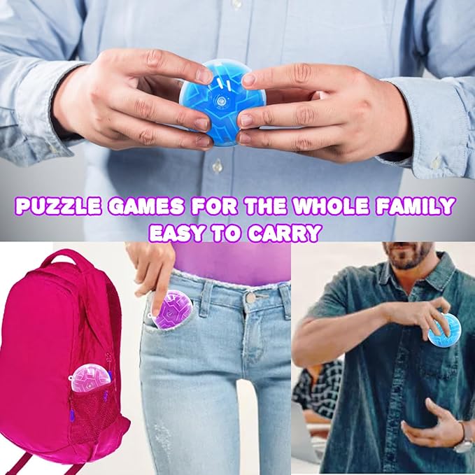 24 Pack 3D Puzzle Maze Ball Toys, Mini Puzzle Party Favors for Girls, Fidget Game Toys School Rewards & Classroom Prize for Students, Birthday Party Decoration Easter Valentines Day Gifts Ages 6-10