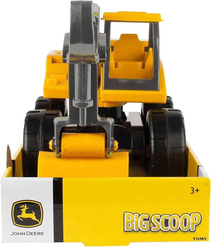 John Deere Sandbox Big Scoop Excavator Toy with Tilting Dump Bed - Construction Toys - Frustration Free Packaging FFP - 15 Inch