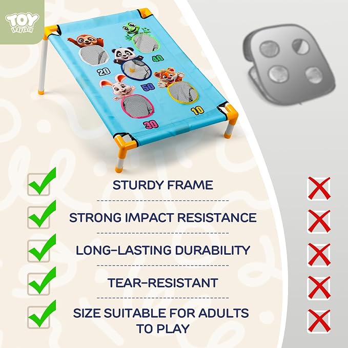 TOY Life Bean Bag Toss Carnival Games, Corn Hole, Yard Games for Kids Outdoor Game for Kids, Gift for 3 4 5 Year Old Boys Girls, Indoor Backyard Toddler Outdoor Toys for Birthday Party Family Reunion