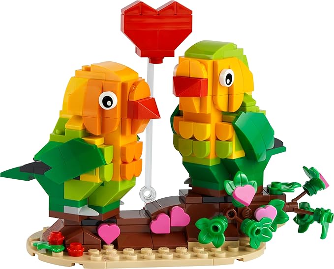 LEGO Valentine Lovebirds Building Toy Set - Fun and Engaging Build for Kids, Girls & Boys, Ages 8+ - Decoration and Gift - 40522